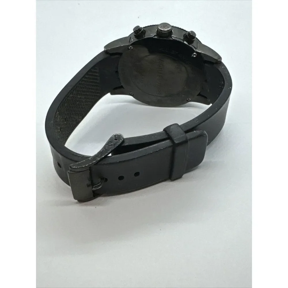 Michael Kors Scout MK8317 Women's Black Silicone Strap Analog Dial Watch JNA308